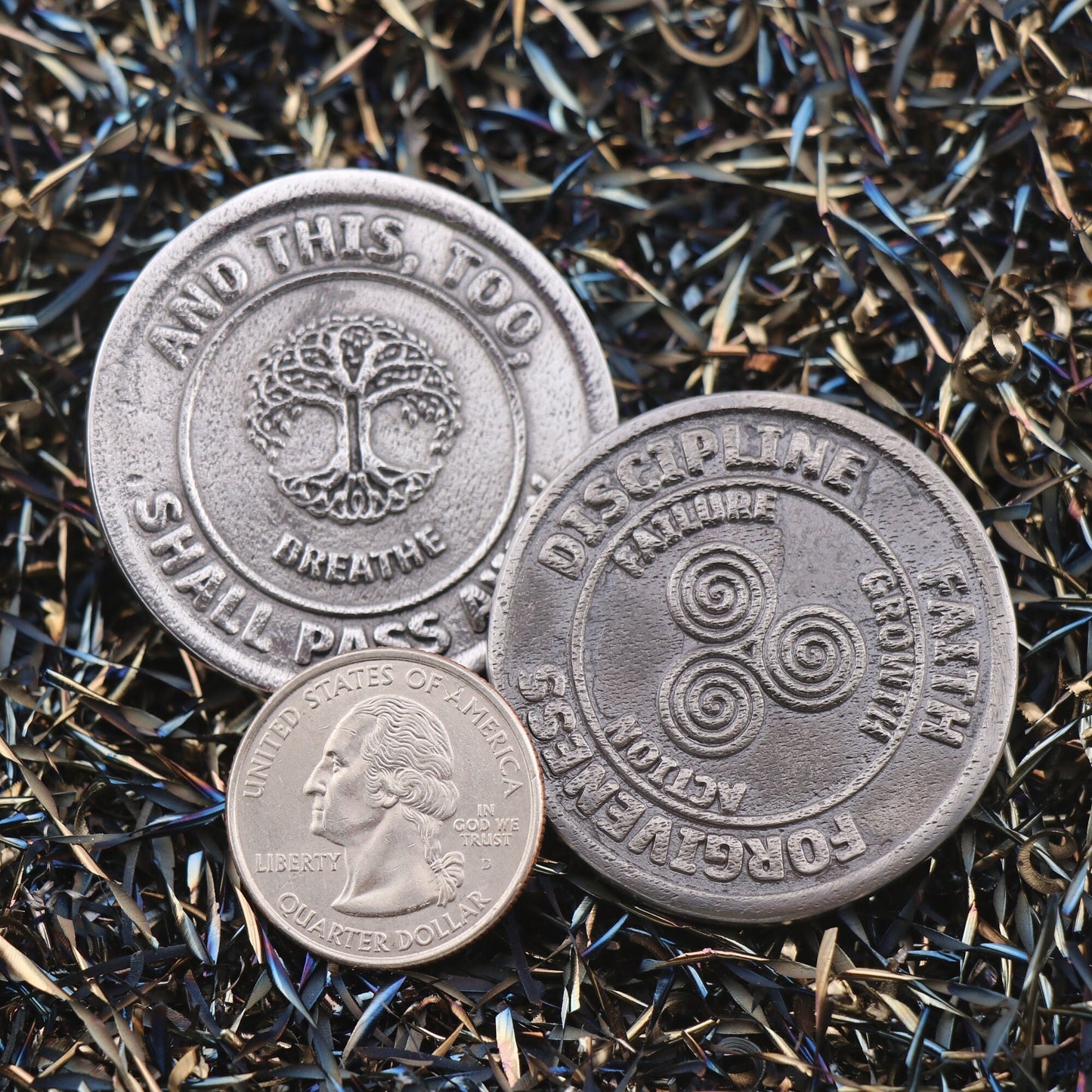 Forged "This Too Shall Pass" Coin with Tree of Life