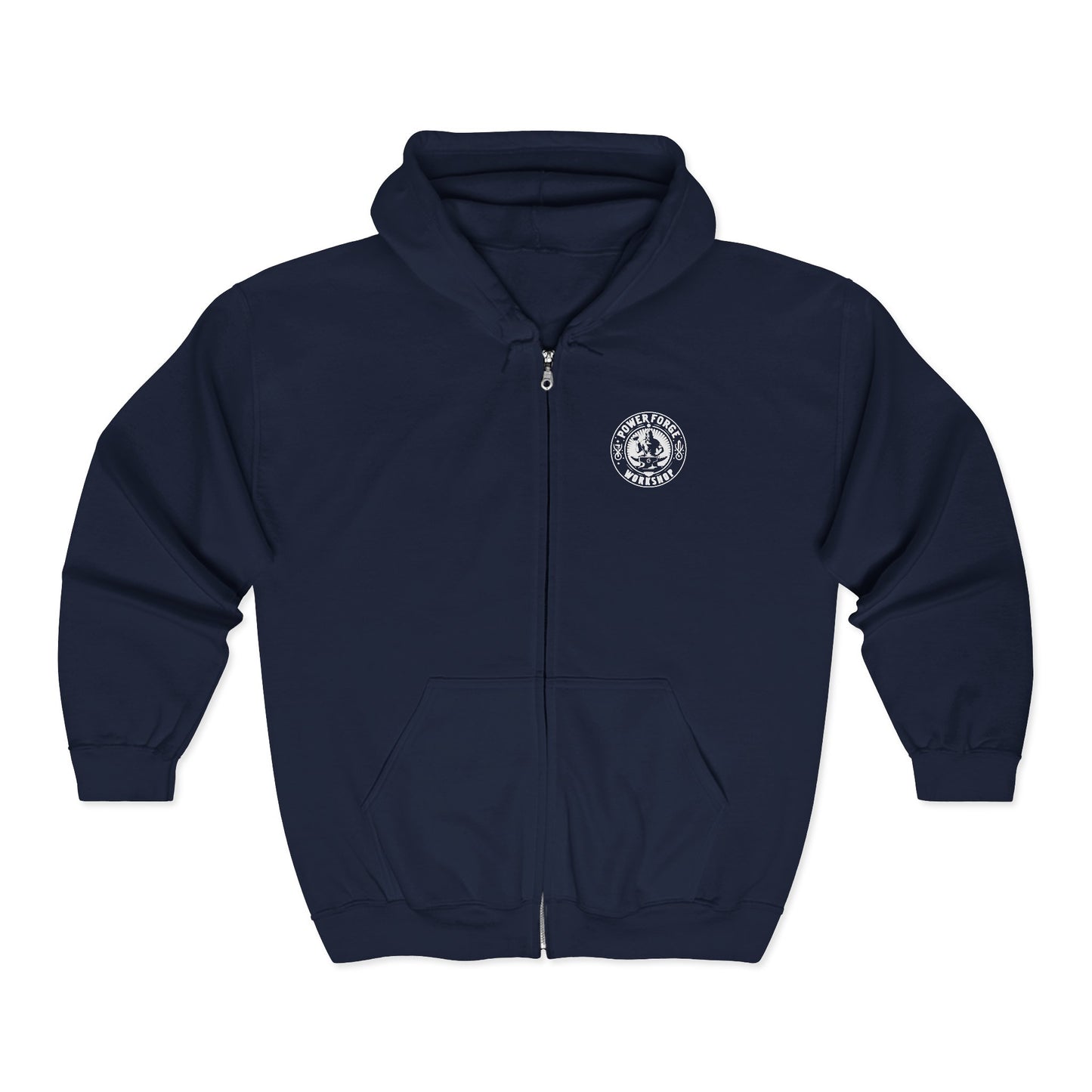 Power Forge & Workshop Unisex Full Zip Hooded Sweatshirt