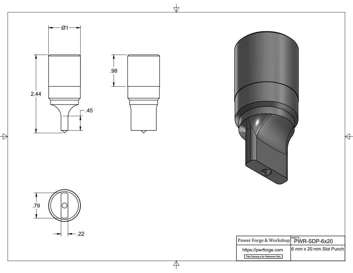 Bottle Opener Punch & Die - 6 x 20 mm Slot Punch Bundle