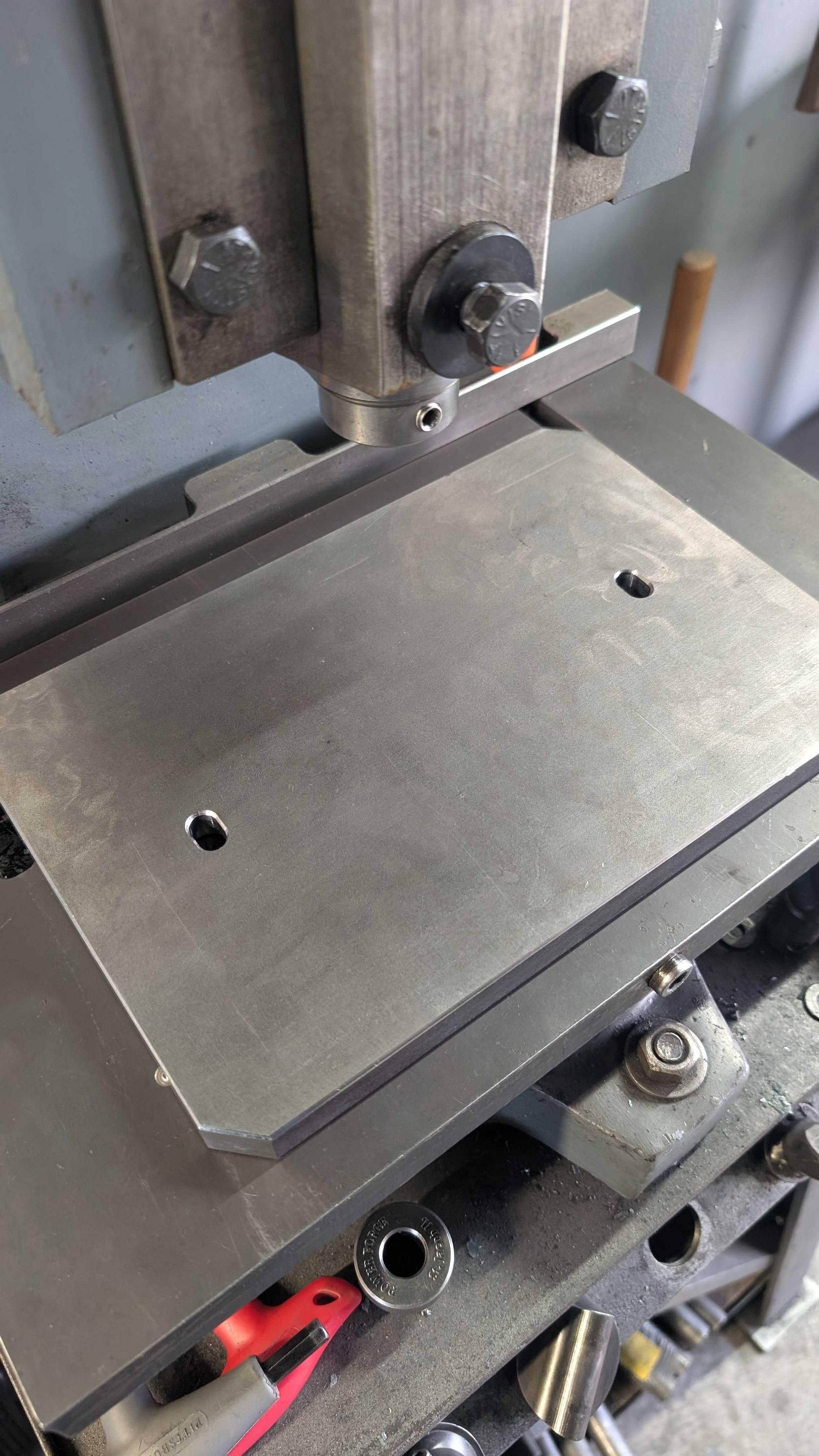 Bottom of Fixture Plate for Blacksmith Fly Press