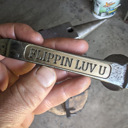 Railroad Spike Steak Turner - Custom Engraved