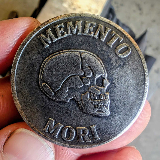 "Memento Mori" Forged Stainless Steel Coin