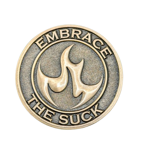 Inspirational Stoic Coin - The Obstacle is the Way & Embrace the Suck